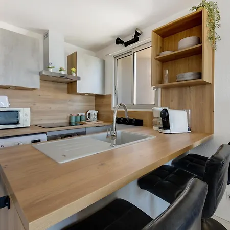 La Perle - Vue Mer, Parking Privee Clos, Traversant ,tv 4k, Fibre * 卡内