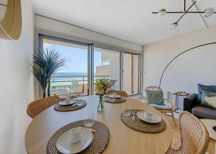 La Perle - Vue Mer, Parking Privee Clos, Traversant ,tv 4k, Fibre Canet-en-Roussillon