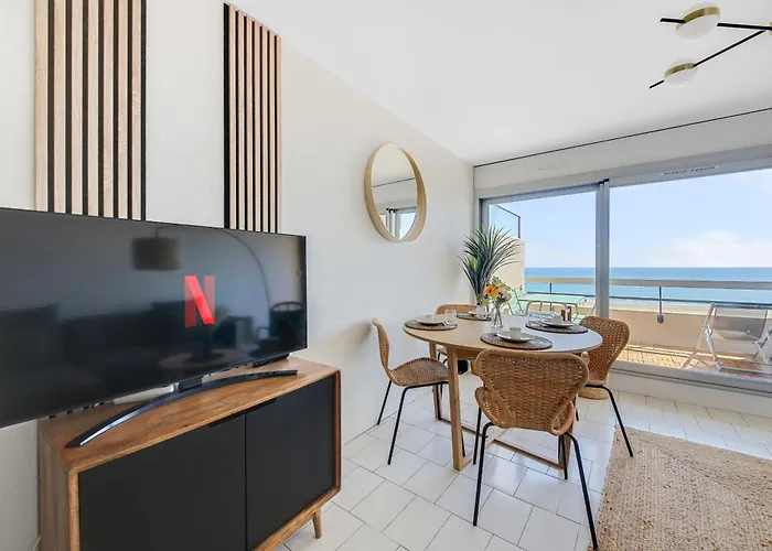 Lägenhet La Perle - Vue Mer, Parking Privee Clos, Traversant ,tv 4k, Fibre Canet-en-Roussillon